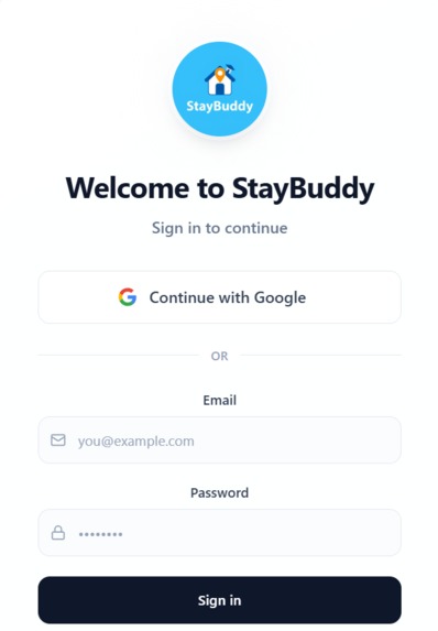 StayBuddy – screenshot 1