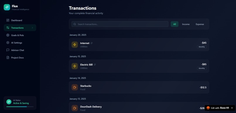 Flux Financial  – screenshot 3