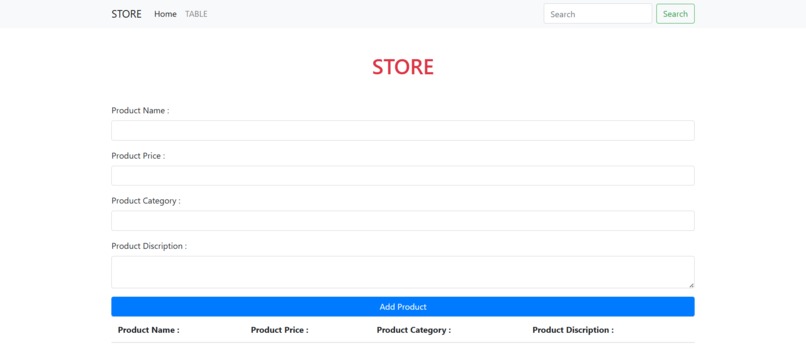 CRUDS STORE – screenshot 1