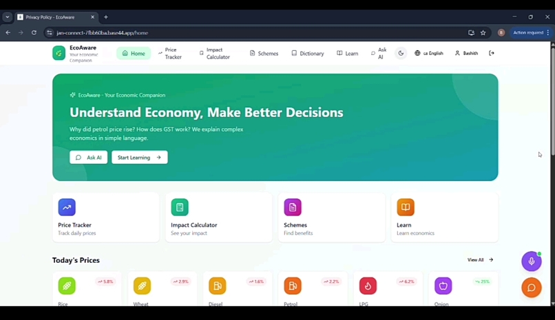 EcoAware-ReaLitics  – screenshot 2