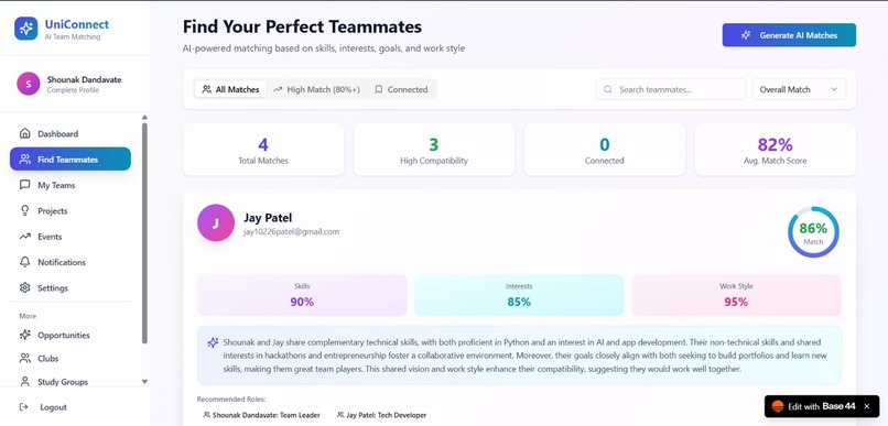 UniConnect – screenshot 2