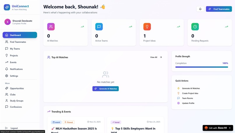 UniConnect – screenshot 1