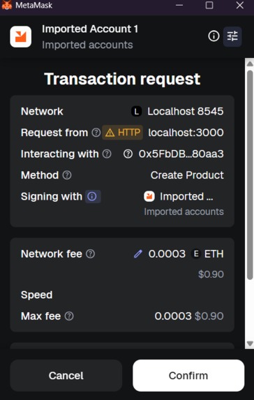 Supply Chain Tracking using Blockchain – screenshot 1