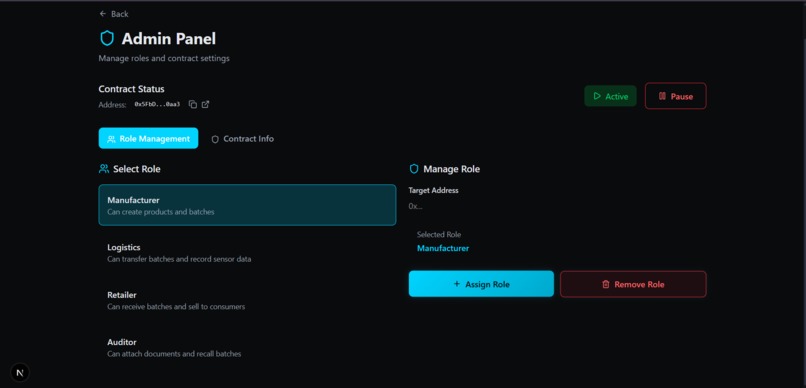 Supply Chain Tracking using Blockchain – screenshot 3