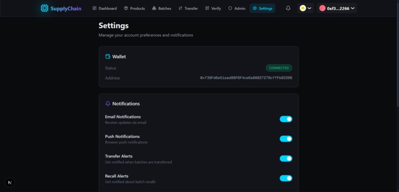 Supply Chain Tracking using Blockchain – screenshot 6