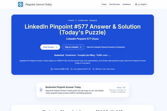 Pinpoint Answer Today