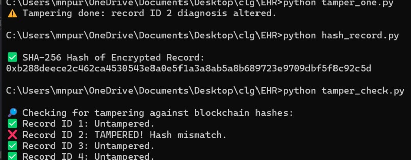 Electronic Health Record Management using Blockchain – screenshot 8