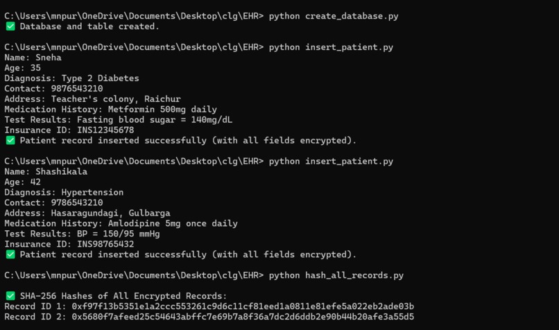 Electronic Health Record Management using Blockchain – screenshot 3