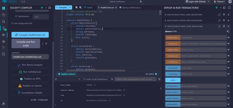 HealthChain – screenshot 1