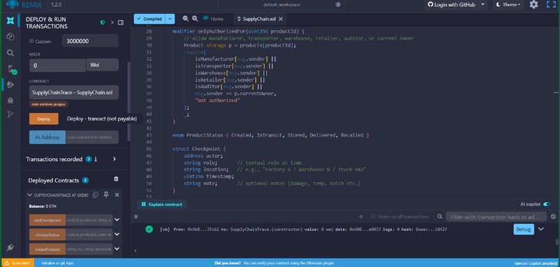 Blockchain-Based Supply Chain Traceability System – screenshot 2