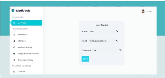Electronic Health Record Using Blockchain – screenshot 2