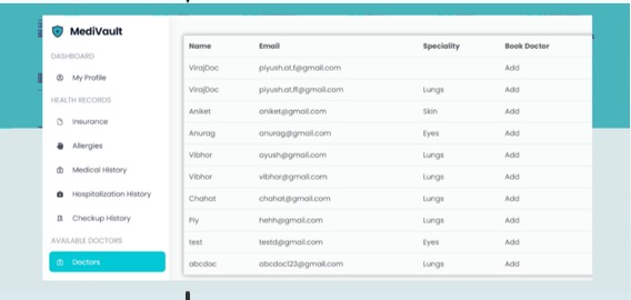Electronic Health Record Using Blockchain – screenshot 3