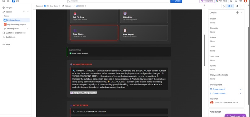 Pit Crew for Jira – screenshot 1