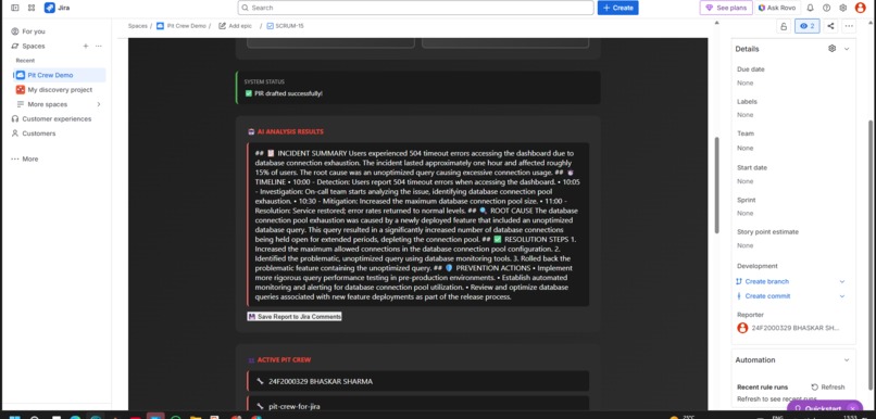 Pit Crew for Jira – screenshot 2