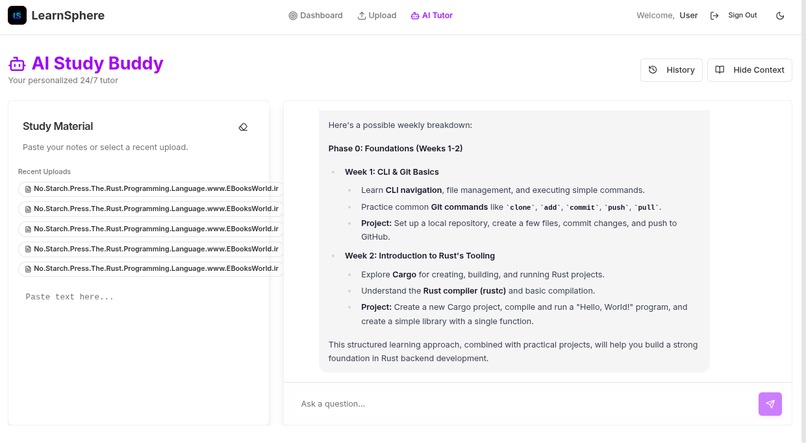 LearnSphere – screenshot 1