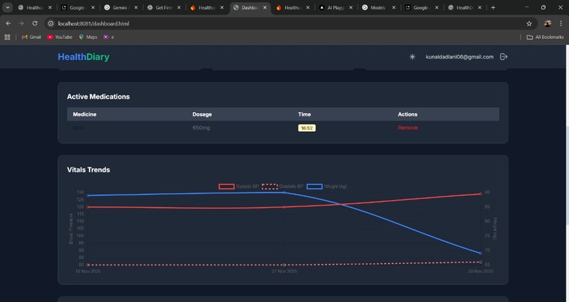 Health Diary – screenshot 2