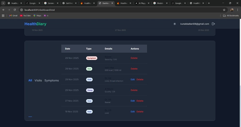 Health Diary – screenshot 3