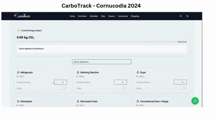 carbo tracker – screenshot 1