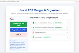 Local PDF Merger & Organizer 