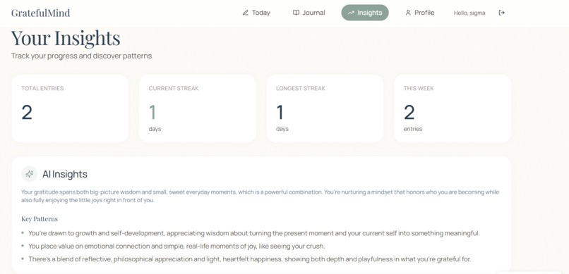 GratefulMind – screenshot 3