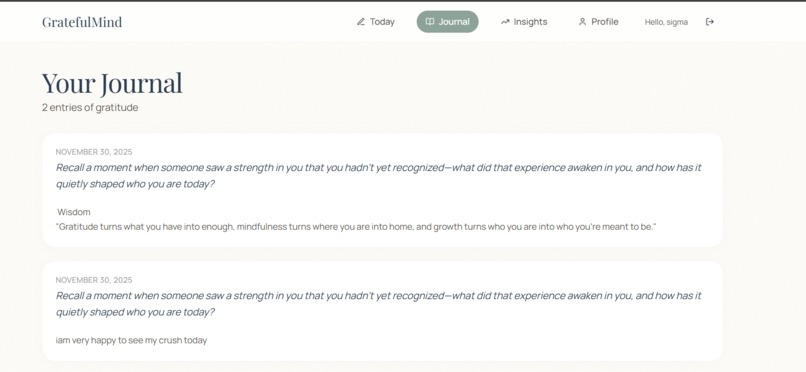 GratefulMind – screenshot 4