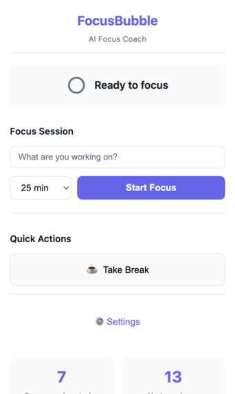 Focus Bubble – screenshot 3