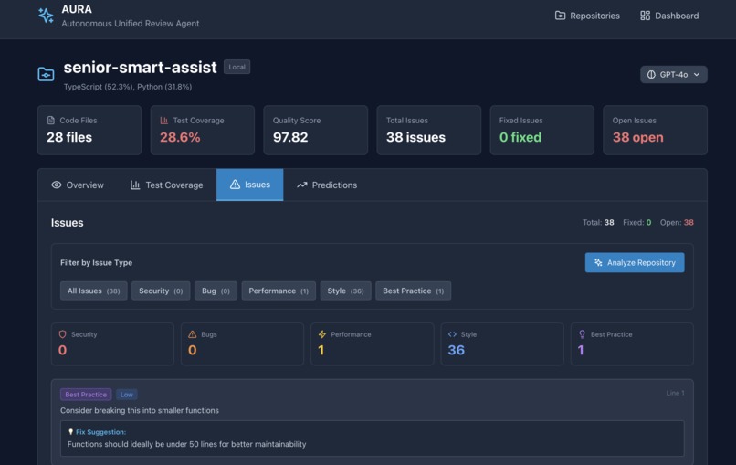 AURA — Autonomous Unified Review Agent – screenshot 5