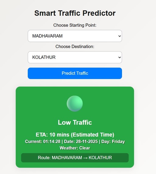 SMART TRAFFIC ROUTES DETECTOR – screenshot 1