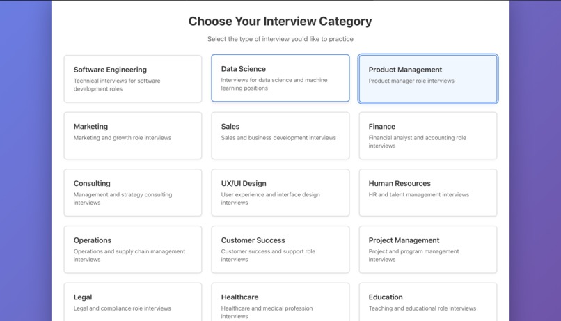 interview-prep-app – screenshot 2