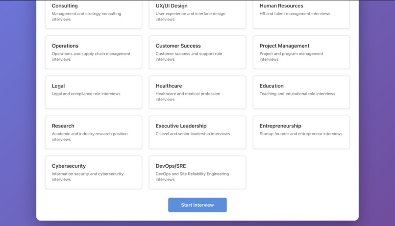 interview-prep-app – screenshot 3