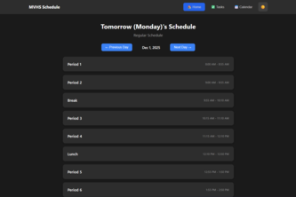 MVHS Schedule Tracker