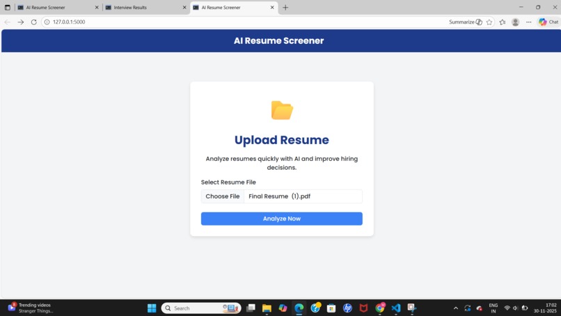 AI Resume  Screening System – screenshot 2