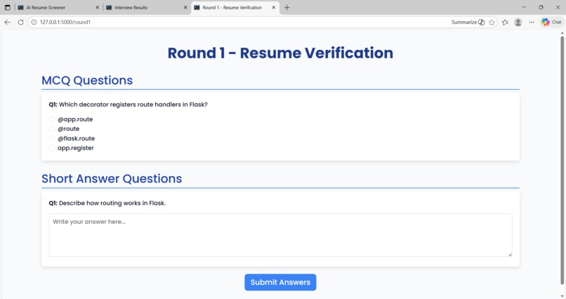 AI Resume  Screening System – screenshot 3