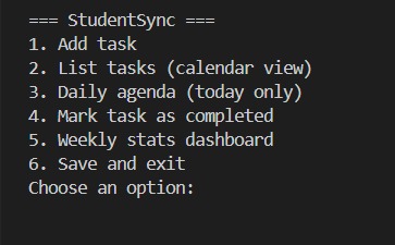 StudentSync – screenshot 2