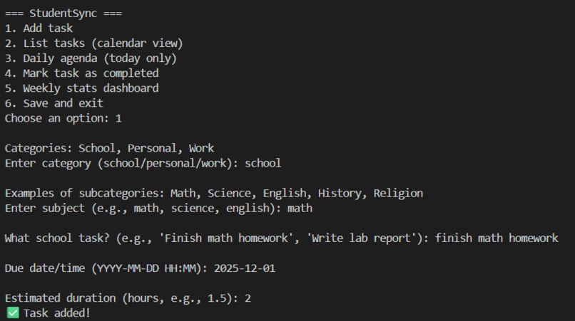 StudentSync – screenshot 3