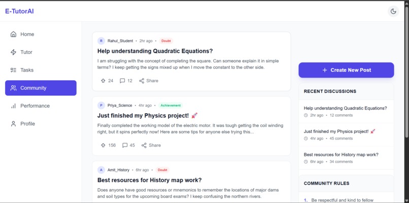 E-TutorAI:The Future of Personalized Learning – screenshot 4