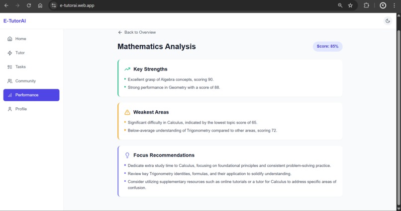 E-TutorAI:The Future of Personalized Learning – screenshot 6