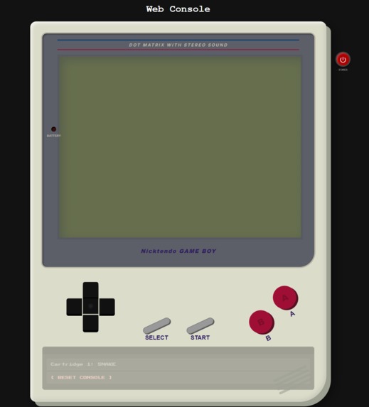 Retro GameBoy Web Console (CheerpJ Powered) – screenshot 1