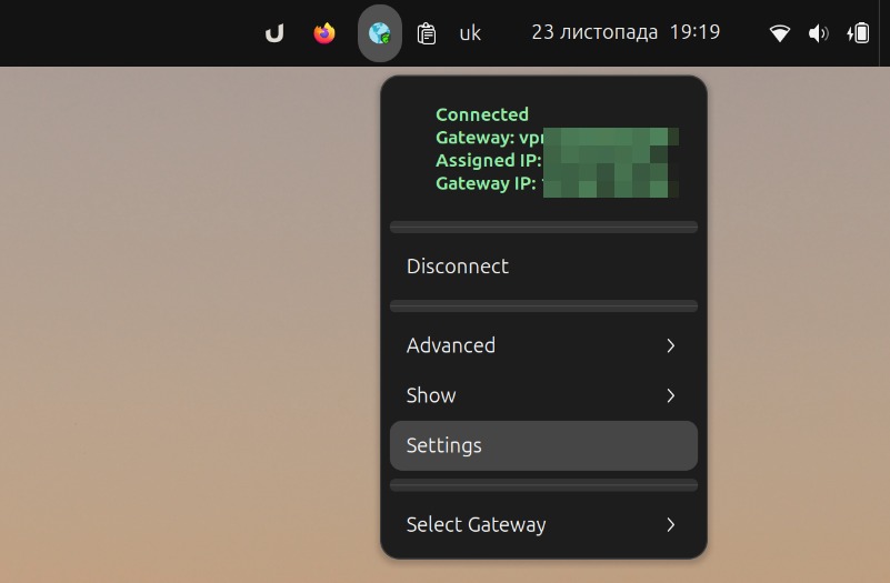 gp-gnome – screenshot 1