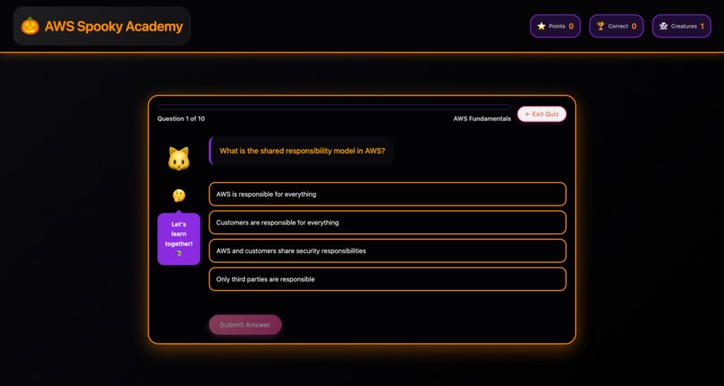 aws-spooky-academy – screenshot 1