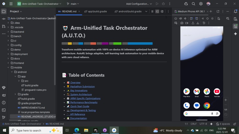 Arm-Unified Task Orchestrator (A.U.T.O.) – screenshot 3