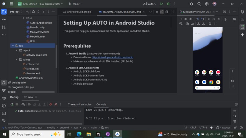 Arm-Unified Task Orchestrator (A.U.T.O.) – screenshot 5