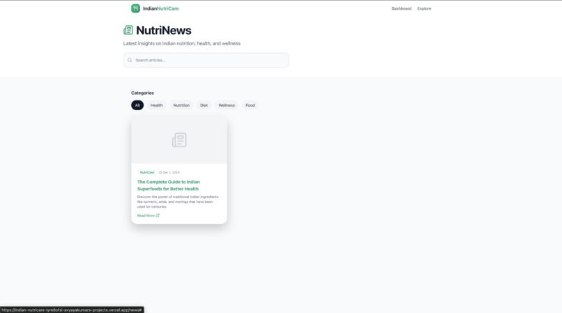 Indian Nutricare – screenshot 1