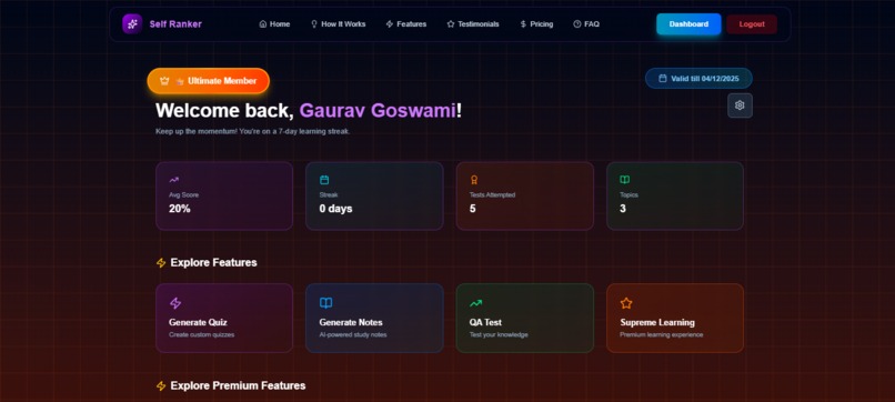 Self Ranker – screenshot 2