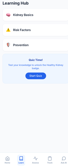 KidneyCare: AI-Powered CKD Awareness & Early Detection – screenshot 2