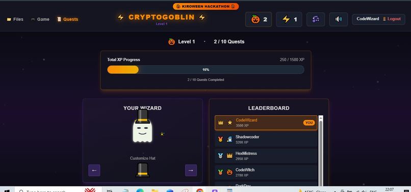 HexForge - spooky-themed coding education game – screenshot 1