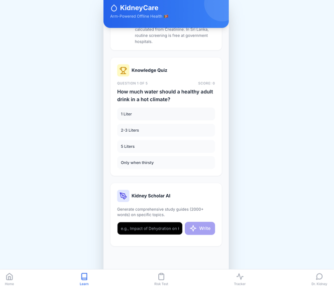 KidneyCare: AI-Powered CKD Awareness & Early Detection – screenshot 18