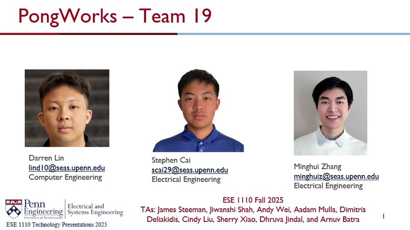 ESE 1110, Team 19, PongWorks – screenshot 1