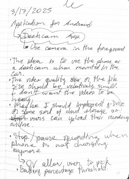 Dash Cam application – screenshot 1