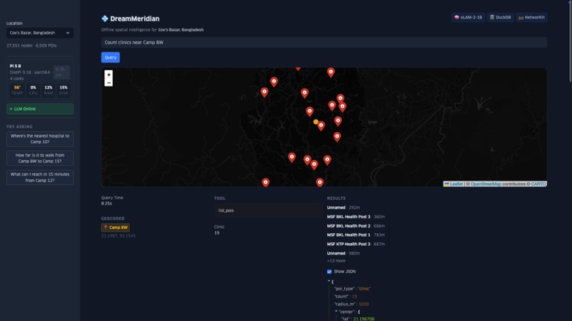 DreamMeridian: GeoAI on Pi – screenshot 1